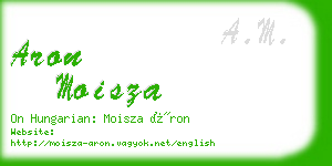 aron moisza business card